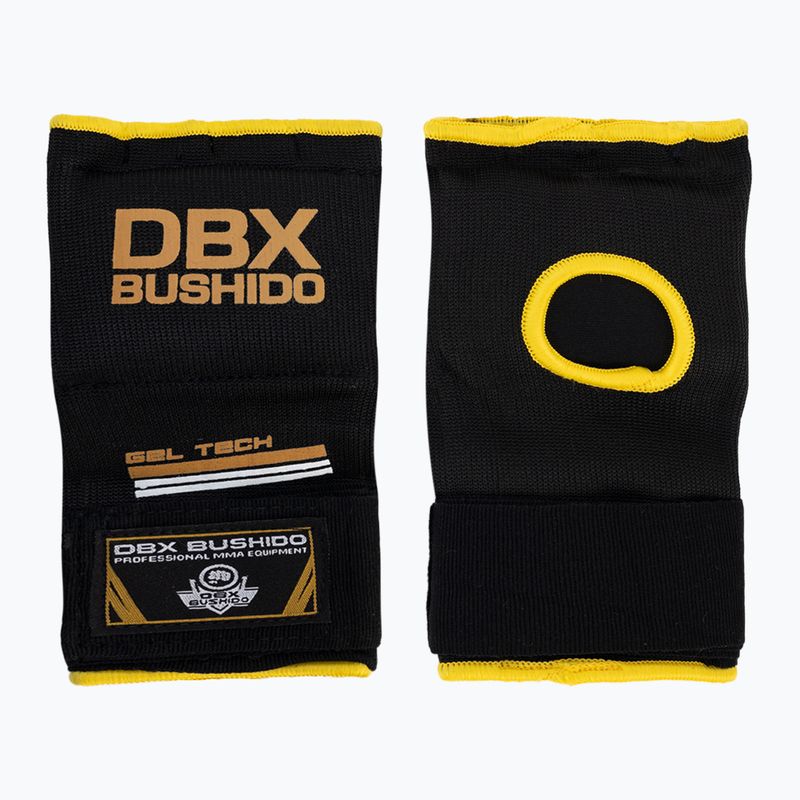 Mănuși de box cu gel și bandaje Bushido, negru, Ark-100017A-S/M
