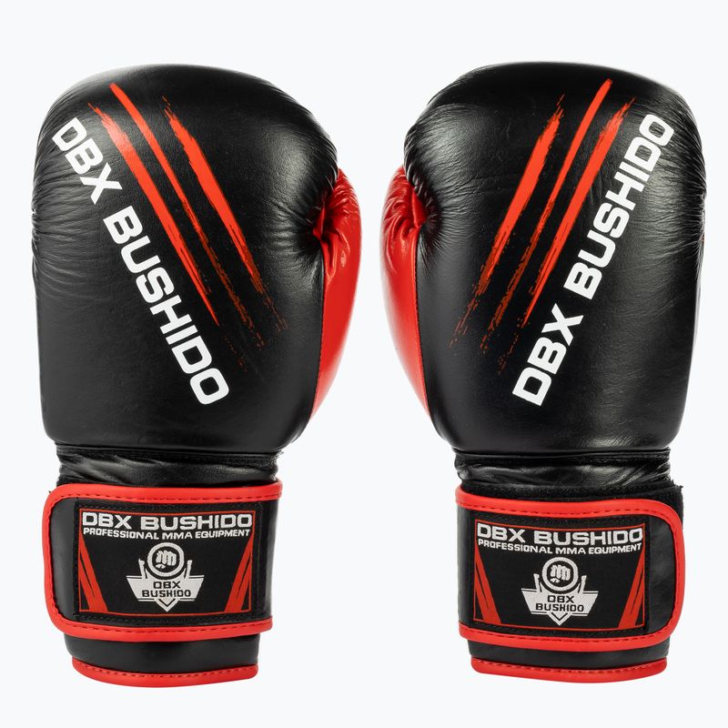 Mănuși din piele Bushido sparring Training, negru, ARB-415 14oz