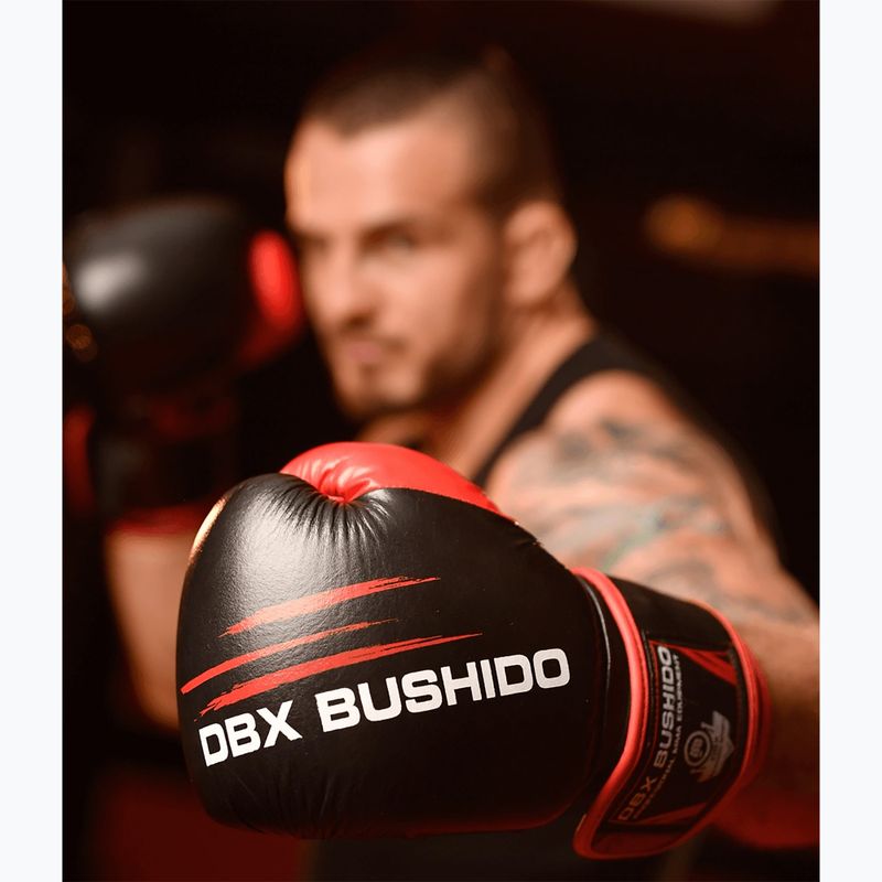 Mănuși din piele Bushido sparring Training, negru, ARB-415 14oz 17