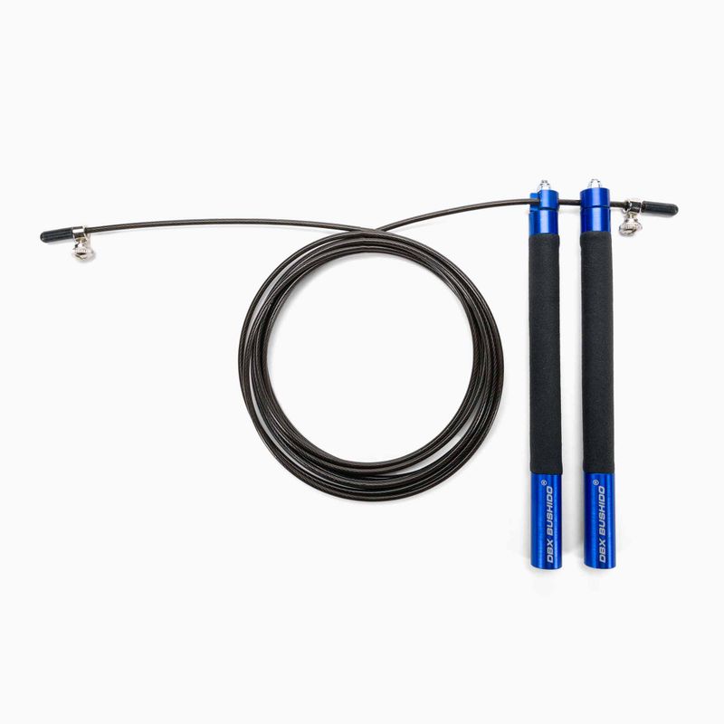 Bushido Crossfit Premium din aluminiu Cross Jump Rope albastru S5-Blue