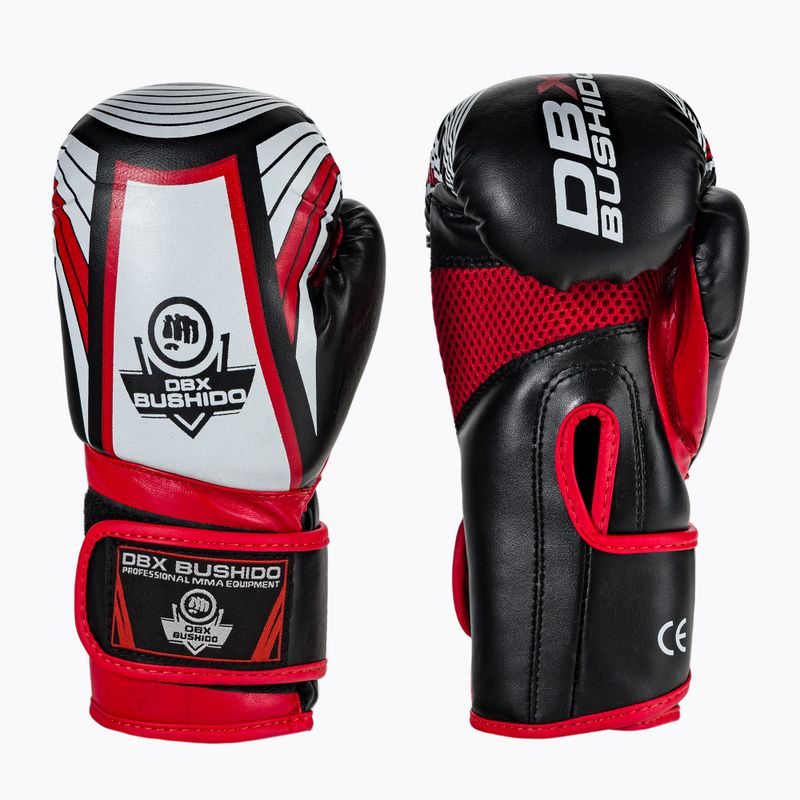 Bushido ARB-407v2 mănuși de box pentru copii negru și roșu 3