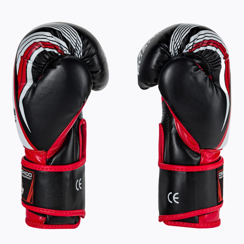 Bushido ARB-407v2 mănuși de box pentru copii negru și roșu 4