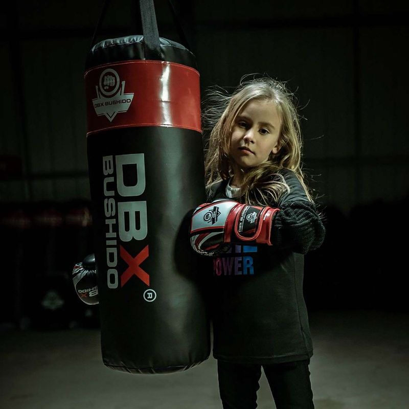 Bushido ARB-407v2 mănuși de box pentru copii negru și roșu 14