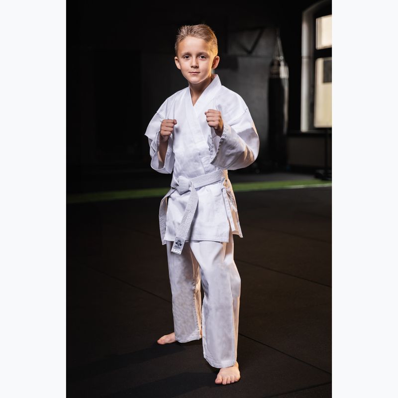Bushido centura pentru copii karategi ARK-3102 alb 8