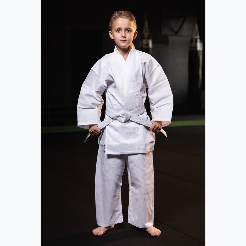 Bushido centura pentru copii karategi ARK-3102 alb 9