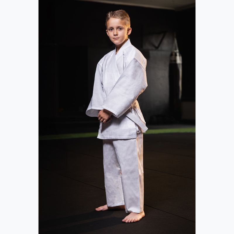 Bushido centura pentru copii karategi ARK-3102 alb 10