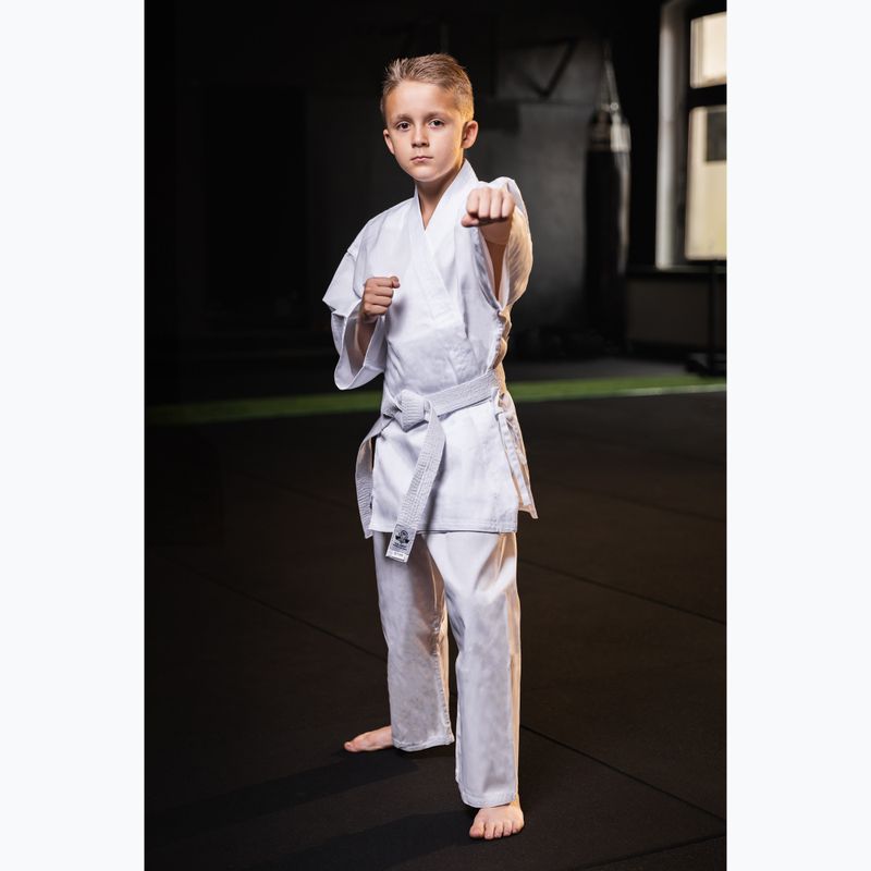 Bushido centura pentru copii karategi ARK-3102 alb 11