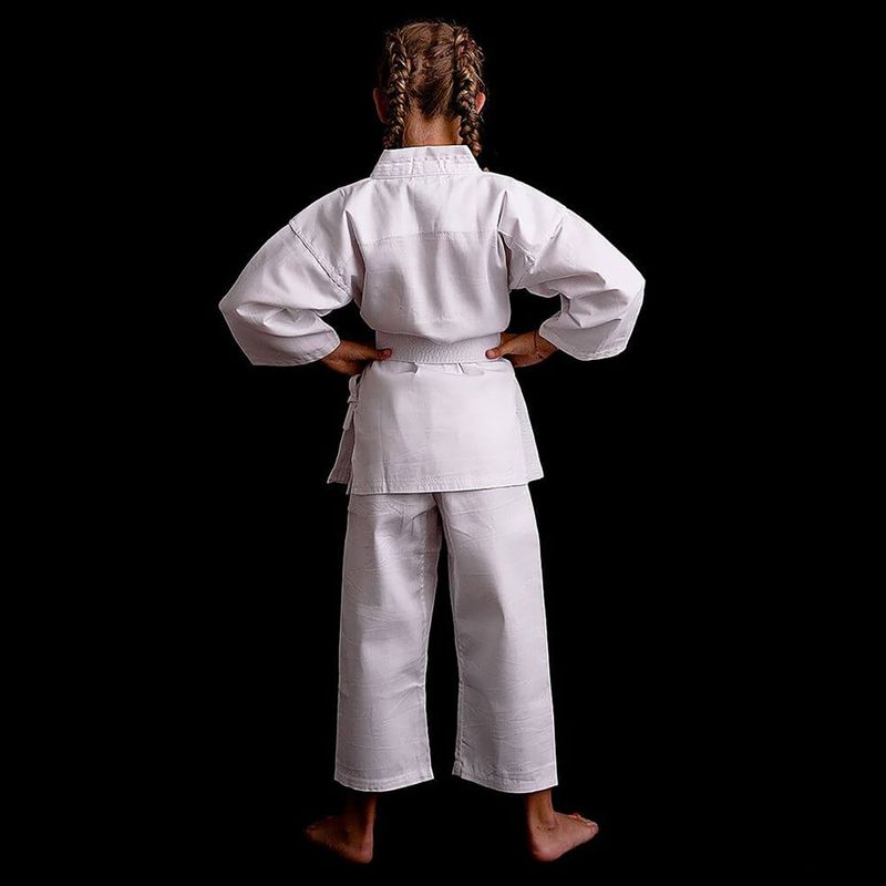 Bushido centura pentru copii karategi ARK-3102 alb 13