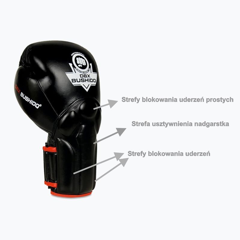 Mănuși de box cu sistem Wrist Protect Bushido, negru, Bb2-12oz 15
