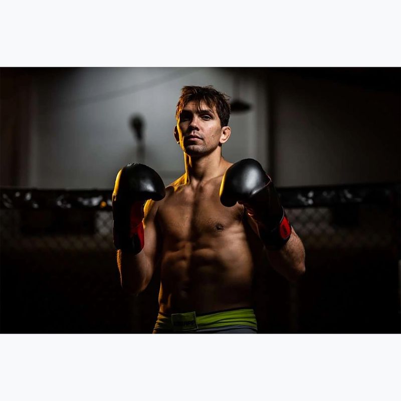 Mănuși de box DBX BUSHIDO "Hammer - Red" Muay Thai negre/roșii 16