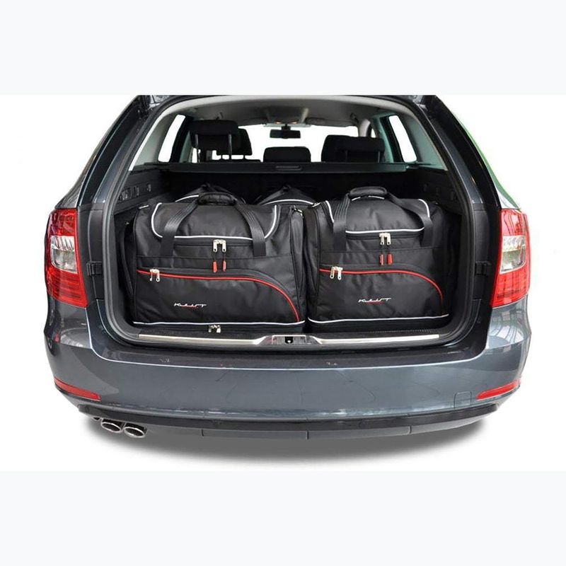 KJUST Skoda Superb Combi 2010-2015 set de 5 pungi pentru compartimentul de bagaje negru. 11