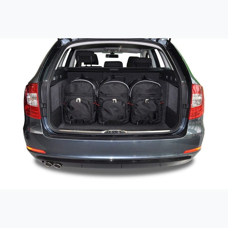 KJUST Skoda Superb Combi 2010-2015 set de 5 pungi pentru compartimentul de bagaje negru. 12