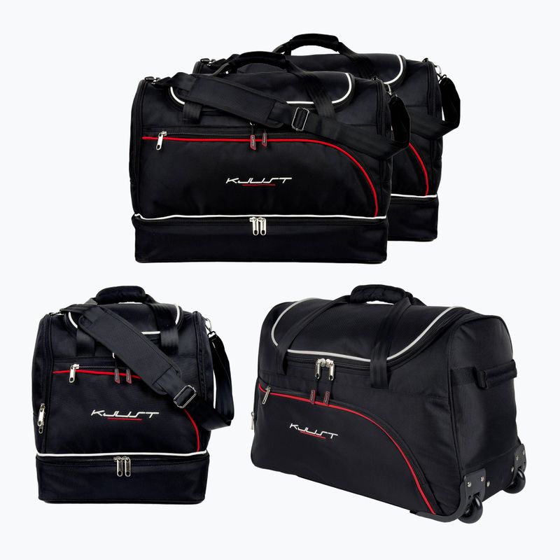 KJUST set geantă portbagaj Opel Astra Convertible 2001-2006 4 buc negru.