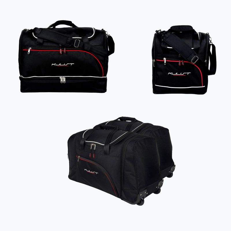 KJUST set geantă portbagaj Renault Megane Coupe 2008+2016 4 buc negru.