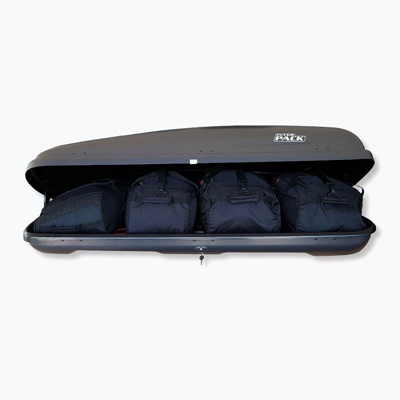 Set de genți pentru cutia de acoperiș KJUST Hapro Traxer 6.6 4 buc. negru