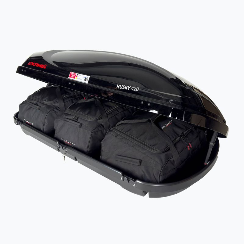 Set de genți pentru cutia de acoperiș KJUST Kamei Husky 420 3 buc. negru