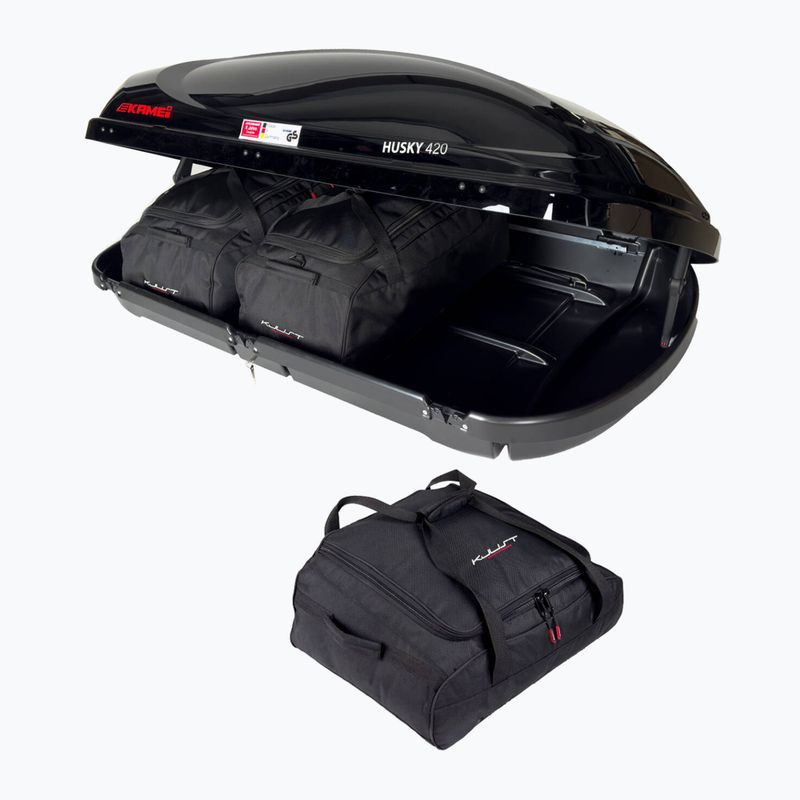 Set de genți pentru cutia de acoperiș KJUST Kamei Husky 420 3 buc. negru 3