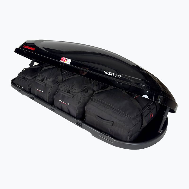 Set de genți pentru cutia de acoperiș KJUST Kamei Husky 330 4 buc. negru