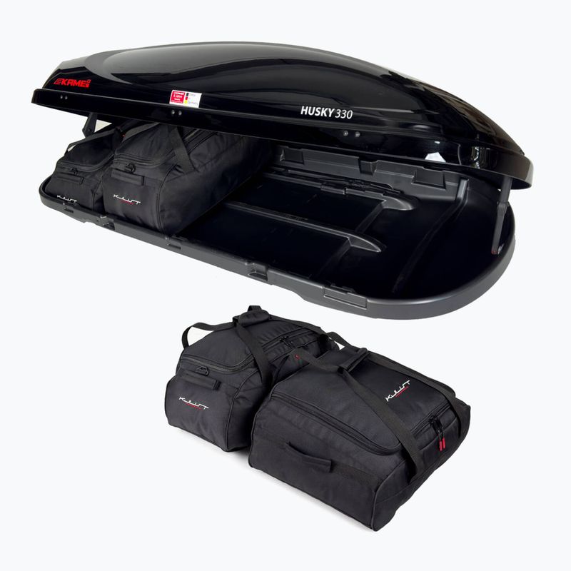 Set de genți pentru cutia de acoperiș KJUST Kamei Husky 330 4 buc. negru 4