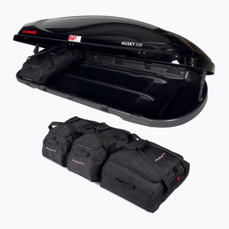 Set de genți pentru cutia de acoperiș KJUST Kamei Husky 330 4 buc. negru 5
