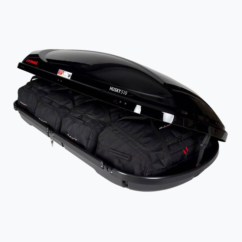Set de genți pentru cutia de acoperiș KJUST Kamei Husky 510 4 buc. negru