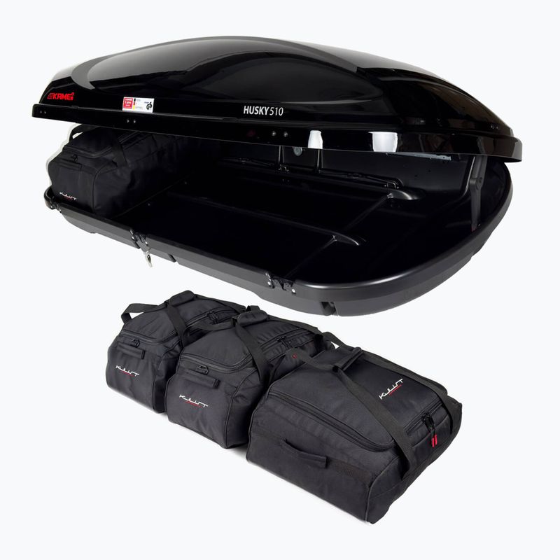 Set de genți pentru cutia de acoperiș KJUST Kamei Husky 510 4 buc. negru 5
