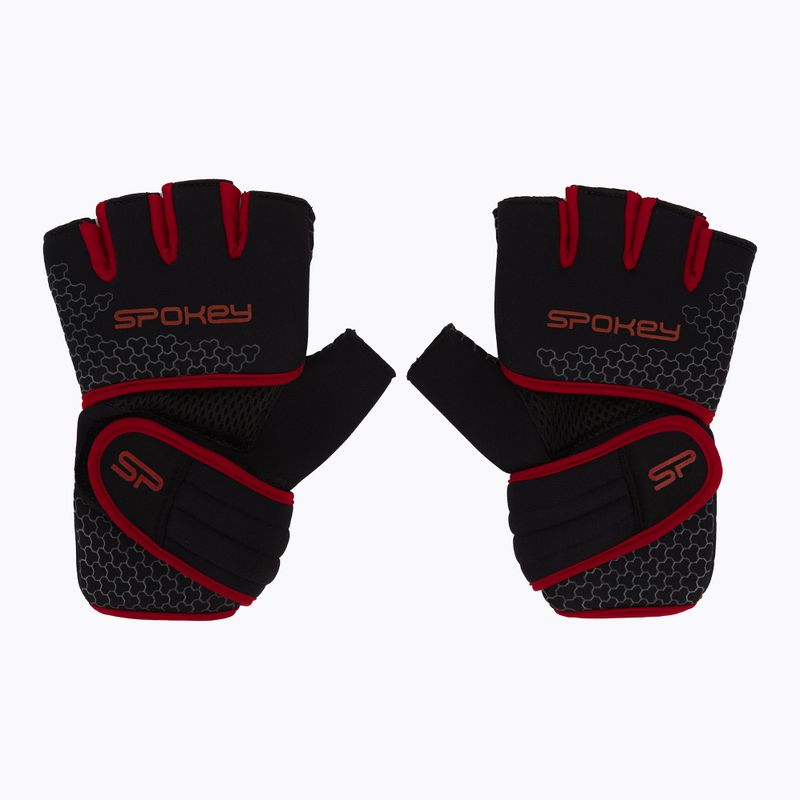 Spokey Lava mănuși de fitness negru / roșu 928974