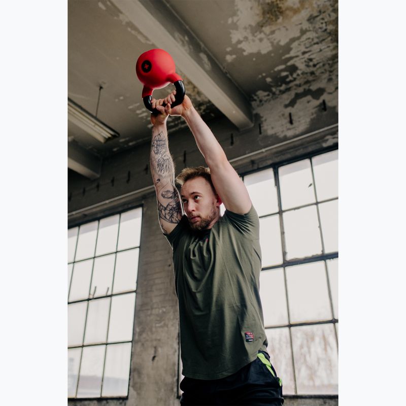 THORN FIT Cast Iron 16 kg kettlebell roșu 4