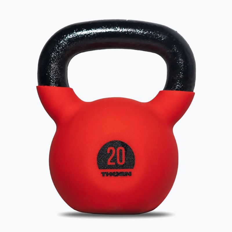THORN FIT Cast Iron 20 kg kettlebell roșu