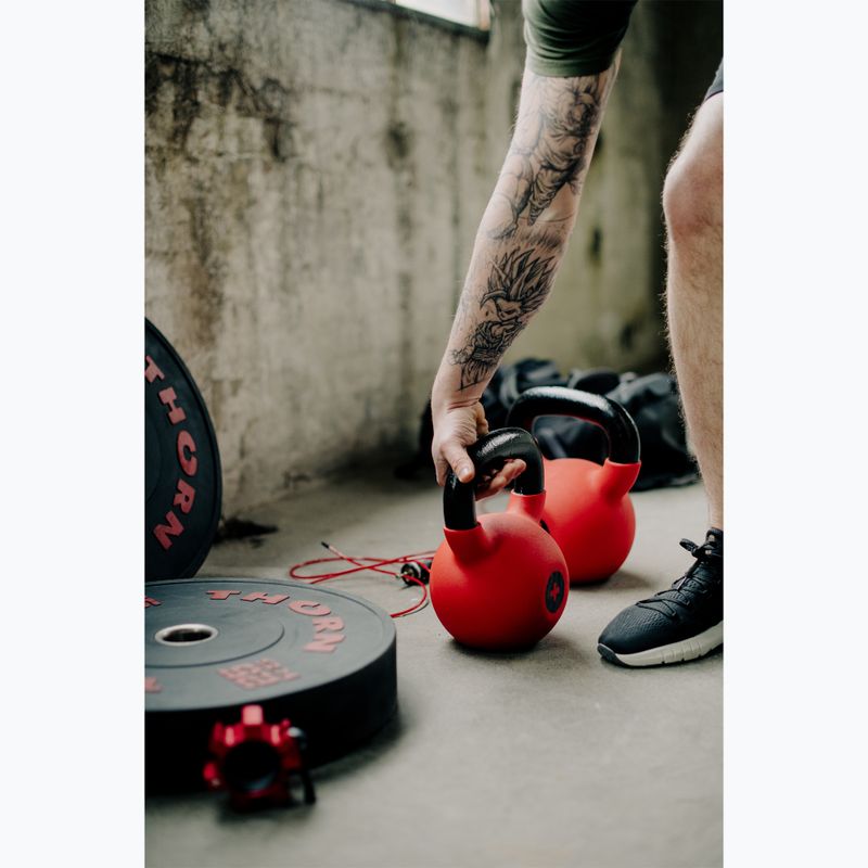 THORN FIT Cast Iron kettlebell 24 kg roșu 3