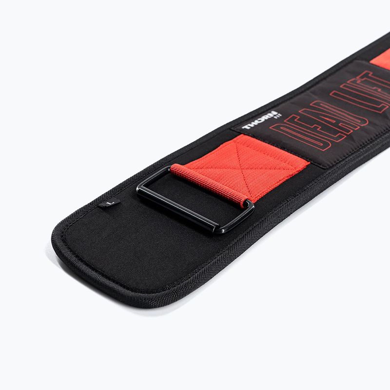 Centură pentru ridicare haltere THORN FIT Pro Deadlift black/red/white 4