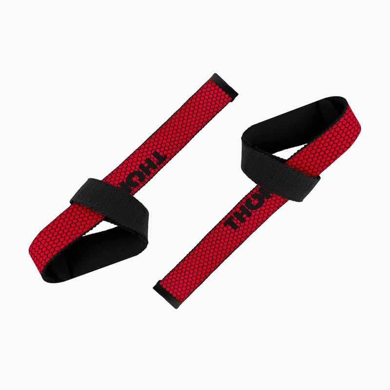 Chingi pentru ridicarea greutăților THORN FIT Lifting Straps Anti-Slip red