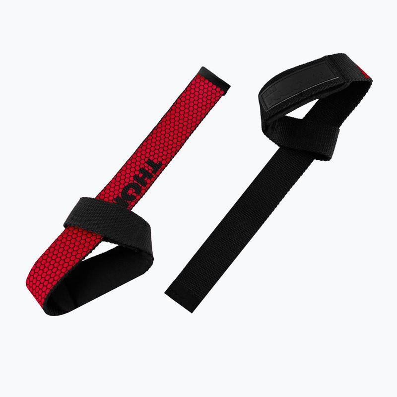 Chingi pentru ridicarea greutăților THORN FIT Lifting Straps Anti-Slip red 2