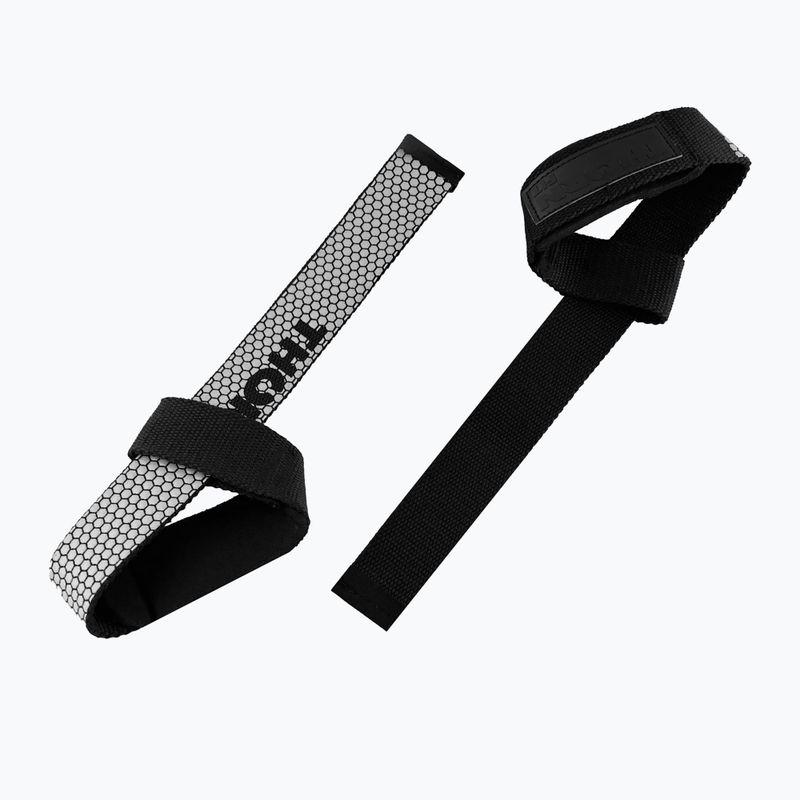 Chingi pentru ridicarea greutăților THORN FIT Lifting Straps Anti-Slip grey 2