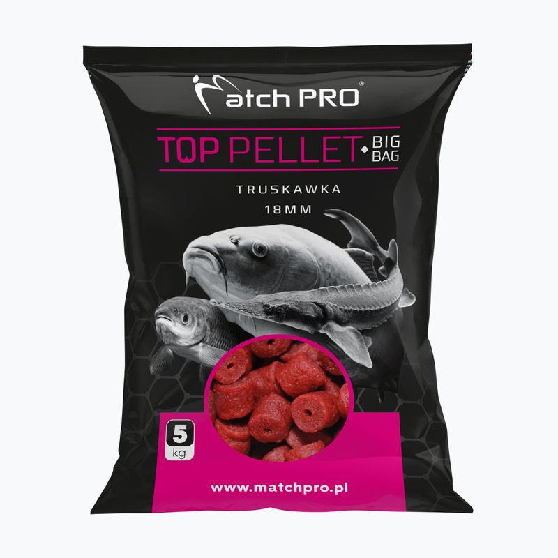 Pelete pentru crap MatchPro Big Bag Strawberry 18mm roșu 977057