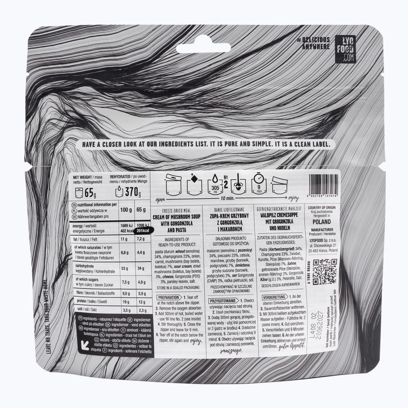 Alimente liofilizate LYOFOOD Supă cremă de ciuperci LF-7074 2