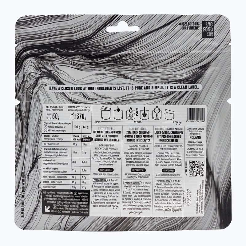 Alimente liofilizate LYOFOOD Supă cremoasă de ceapă și praz LF-7098 2