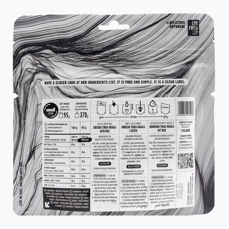 Alimente liofilizate LYOFOOD Pui tikka masala 2