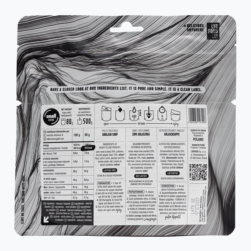 Alimente liofilizate LYOFOOD Supă de gulaș LF-7296 2