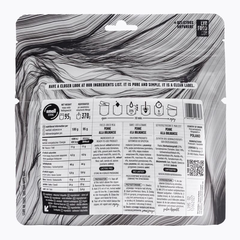 Alimente liofilizate LYOFOOD Penne alla bolognese LF-7487 2
