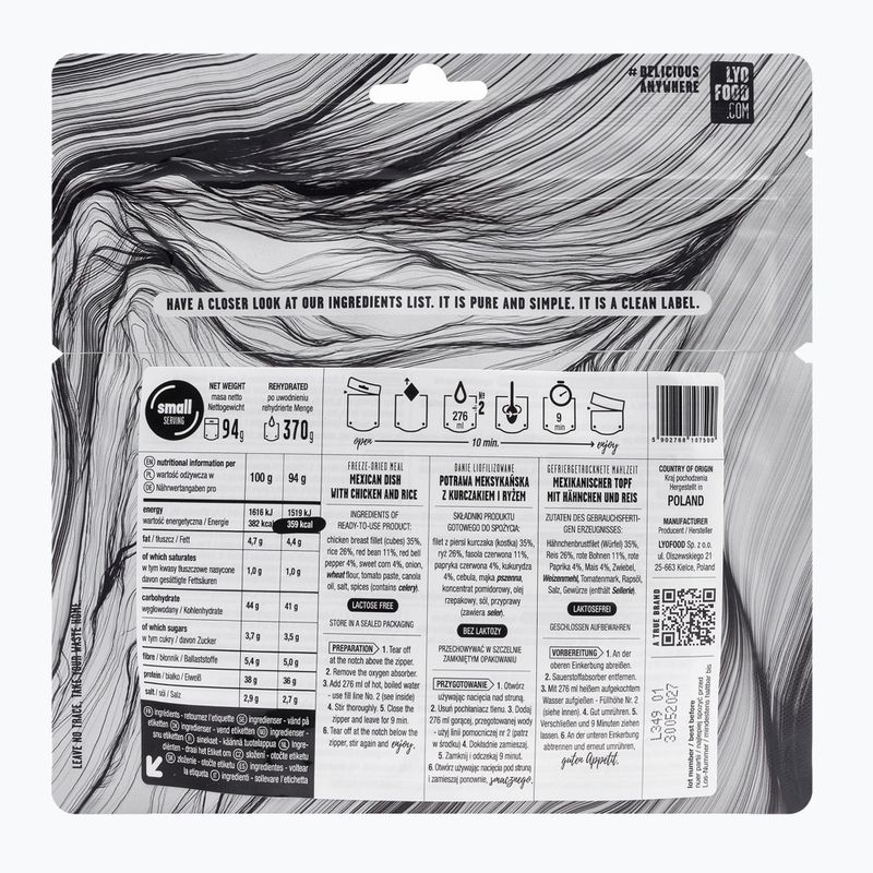Alimente liofilizate LYOFOOD Mâncare mexicană LF-7500 2