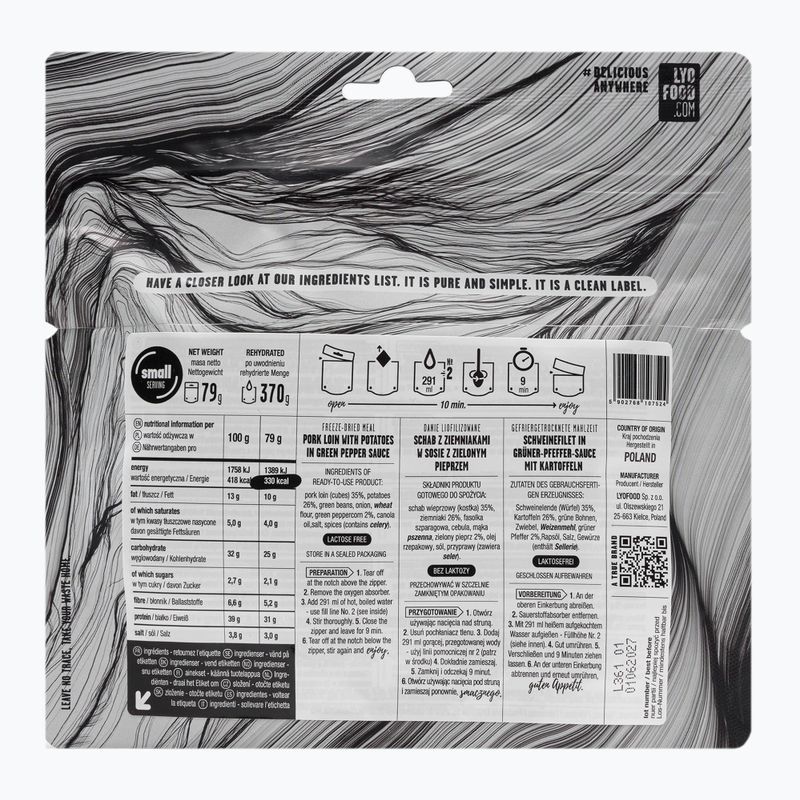 Alimente liofilizate LYOFOOD Carne de porc cu sos de ardei verde LF-7524 2