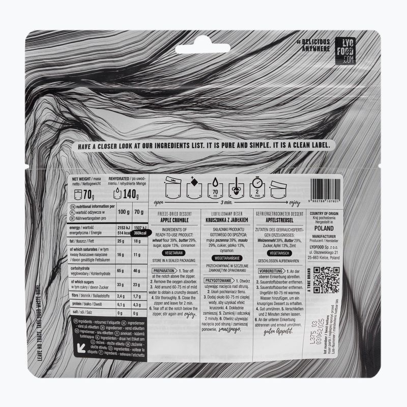 Alimente liofilizate LYOFOOD Apple crumble LF-7821 2