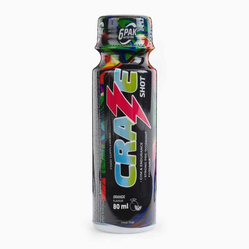 Shot preantrenament 6PAK Craze Shot 80ml portocale PAK/242