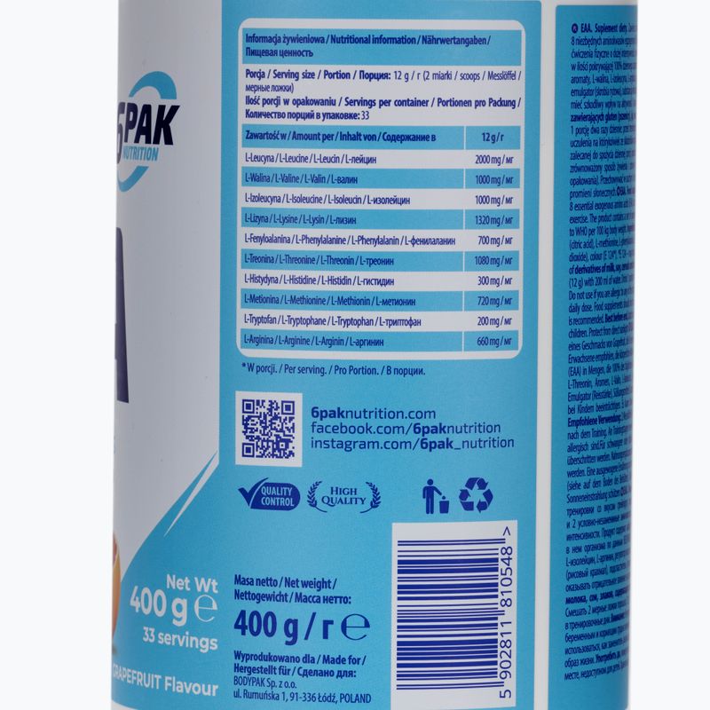 Aminoacizi EAA 6PAK 400g grapefruit PAK/136#GREJP 3