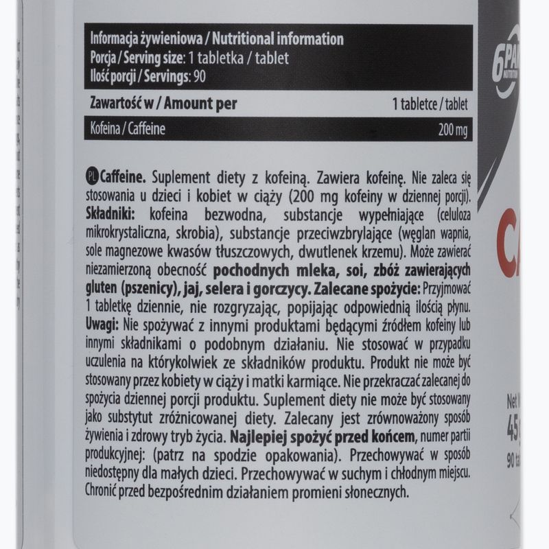 EL Caffeine 6PAK cofeină 6PAK cofeină 90 comprimate PAK/161 2