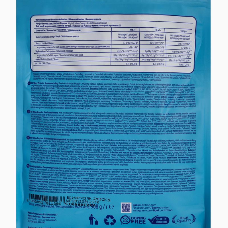 Whey 6PAK 80 Proteine 908g căpșuni PAK/162#TRUSK 2