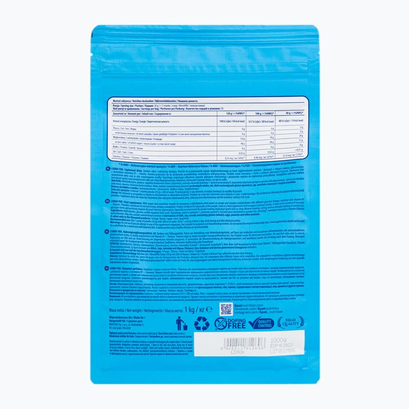 Carbo Pak 6PAK Carbohidrați 1kg Lemon PAK/212#CYTRY 2