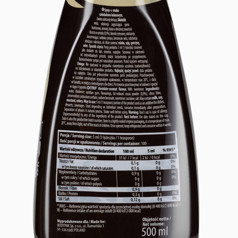 6PAK Sirop ZERO 500ml ciocolată-cocoș PAK/219 2