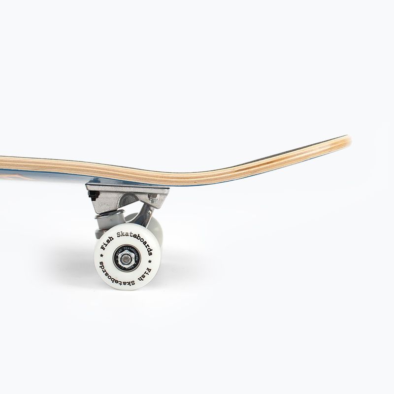 Fish Skateboards Zack Skateboard clasic pentru începători 8.0' albastru SKATE-ZAC-SIL-WHI 12